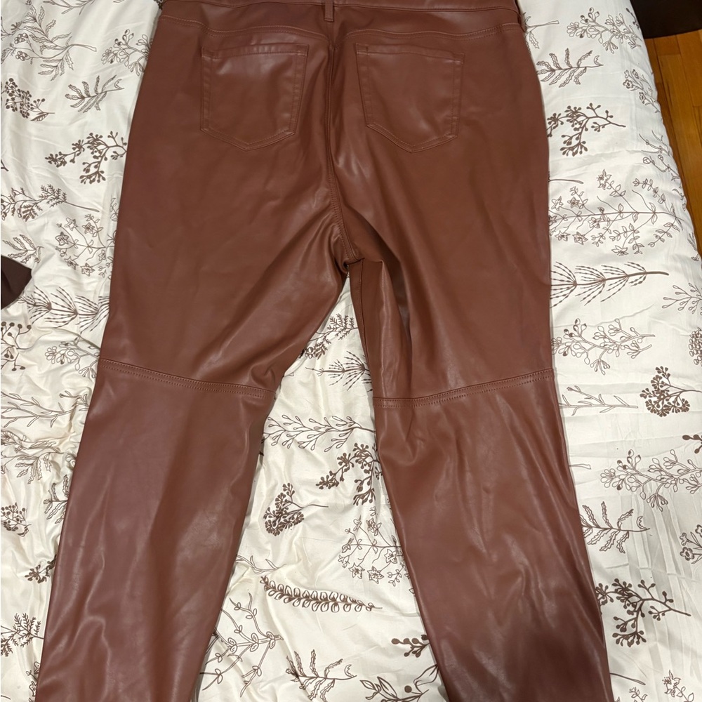 Torrid Brown Faux Leather Pants